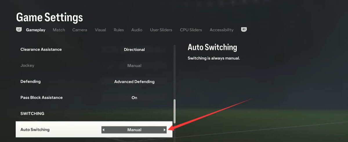 Game Setting - Auto Switching
